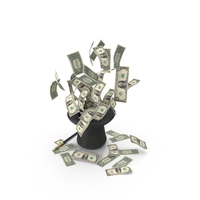 Magic Hat US 1 Dollar Money Fly Out PNG & PSD Images