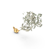 Magic Lamp US 1 Dollar Money Flow PNG & PSD Images
