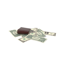 Pile US 1 Dollar Money Currency Wallet Ground PNG & PSD Images