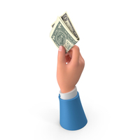 Hand Holding Raise US 1 Dollar Bill PNG & PSD Images
