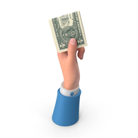 Rising Hand Holding US 1 Dollar Note PNG & PSD Images