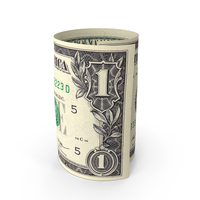 Single US 1 Dollar Money Role Note PNG & PSD Images