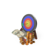 Target Win US 1 Dollar Money Gold Coins PNG & PSD Images