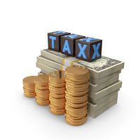 Tax Cubes 100 US Dollar Money Notes Lots Gold Coins PNG & PSD Images