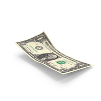 US 1 Dollar Money Falling Single Note Ground PNG & PSD Images