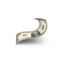 US 1 Dollar Money Falling Note Folded PNG & PSD Images