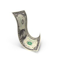 US 1 Dollar Money Folden Falling Note PNG & PSD Images