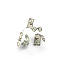 US 1 Dollar Money Notes Falling Bill PNG & PSD Images
