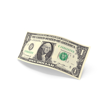 US 1 Dollar Money Slant Falling Note PNG & PSD Images