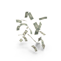 US 1 Dollar Notes Few Falling Money PNG & PSD Images