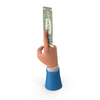 With Two Finger US 1 Dollar Money Note Hand Hold PNG & PSD Images