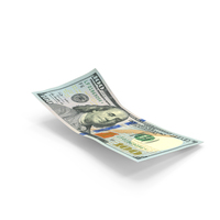 US 100 Dollar Money Falling SIngle Note Ground PNG & PSD Images