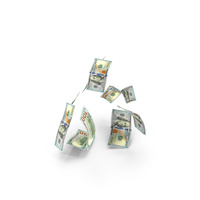 US 100 Dollar Money Notes Falling Bill PNG & PSD Images