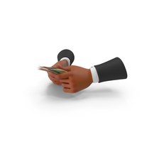 Black Hand Counting US 50 Dollar Bill PNG & PSD Images