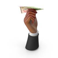 Paper Plane US 50 Dollar Note Black Hand Hold PNG & PSD Images