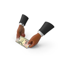 Single US 50 Dollar Money Note Give Black Hand Hold PNG & PSD Images