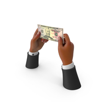 Single US 50 Dollar Money Note Black Hand Hold PNG & PSD Images