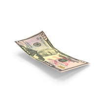 US 50 Dollar Money Falling Single Note Ground PNG & PSD Images
