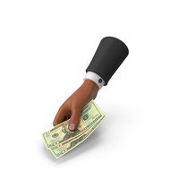 Black Hand Give Money Bill US 20 Dollar PNG & PSD Images