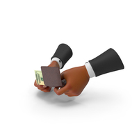 Black Hand Hold Money Wallet Bill US 20 Dollar PNG & PSD Images