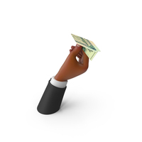 Black Hand Hold Paper Plane US 20 Dollar Note PNG & PSD Images