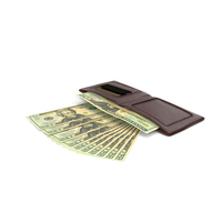 Brown Wallet Bill US 20 Dollar Money Coins PNG & PSD Images
