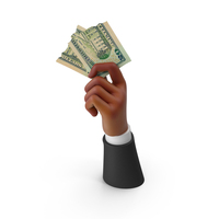 Cash US 20 Dollar Money Split Note Black Hand Hold PNG & PSD Images
