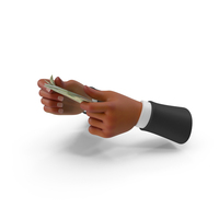 Counting Notes US 20 Dollar Money Bill Black Hand Hold PNG & PSD Images