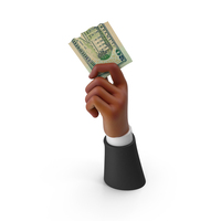 Currency One US 20 Dollar Money Split Note Black Hand Hold PNG & PSD Images