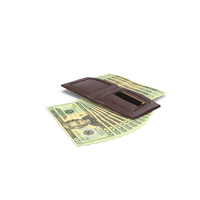 Leather Wallet Ground Bill US 20 Dollar Money PNG & PSD Images