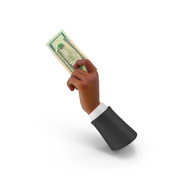 Left Hand Holding US 20 Dollar Note Money PNG & PSD Images