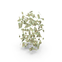 Money Falling US 20 Dollar Notes PNG & PSD Images