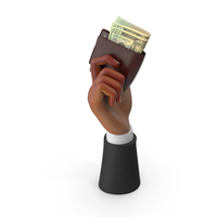 Black Hand Hold Money Wallet Bill US 20 Dollar PNG & PSD Images