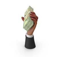 Raising Black Hand Win US 20 Dollar Money PNG & PSD Images