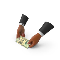 Single US 20 Dollar Money Note Give Black Hand Hold PNG & PSD Images