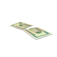 Split Two Apart US 20 Dollar Money Note PNG & PSD Images