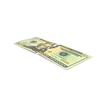 Split Two Pieces US 20 Dollar Money Note PNG & PSD Images