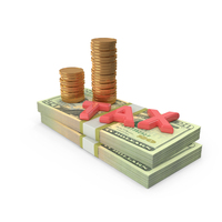 Tax US 20 Dollar Money Notes Pay Gold Coins PNG & PSD Images
