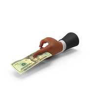 Two Finger Cash Give US 20 Dollar Money Note Black Hand Hold PNG & PSD Images