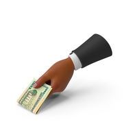 Two US 20 Dollar Giving Black Hand PNG & PSD Images