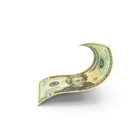 US 20 Dollar Money Falling Note Folded PNG & PSD Images