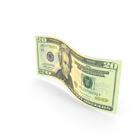 US 20 Dollar Money Flag Note PNG & PSD Images