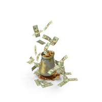 US 20 Dollar Money Folded Falling Note PNG & PSD Images