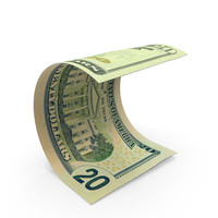 US 20 Dollar Money Note Bend PNG & PSD Images