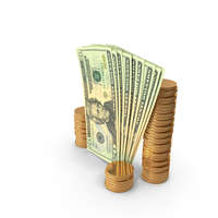 US 20 Dollar Money Notes Currency Vertical Bill Coins PNG & PSD Images