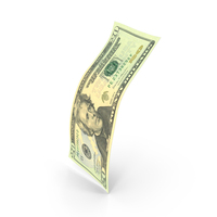 US 20 Dollar Money Single Note Falling Verticle PNG & PSD Images