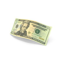 US 20 Dollar Money Slant Falling Note PNG & PSD Images