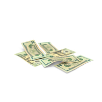 US 20 Dollar Money Six Notes Ground PNG & PSD Images