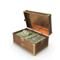 US 20 Dollar Money Treasure Box PNG & PSD Images