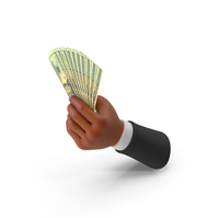 US 20 Dollar Notes Holding Black Hand Money PNG & PSD Images